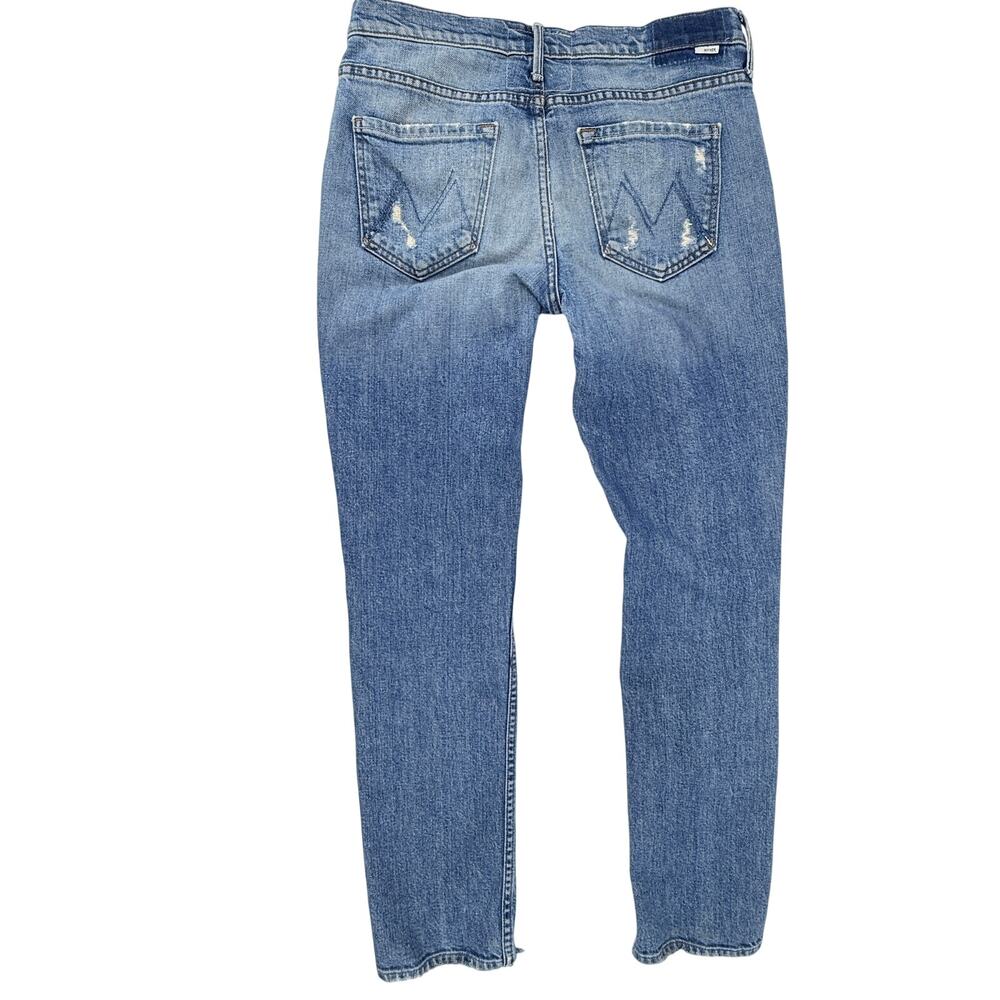 Mother Superior The Flirt Cold Feet Frayed Distressed Denim Jeans Sz 28 Ankle - Picture 1 of 12